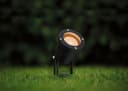 Paulmann LED Gartenstrahler IP65 rund 92mm 2200K 4,3W 320lm 230V 38-38° Schwarz Metall Goldlicht Bild 5