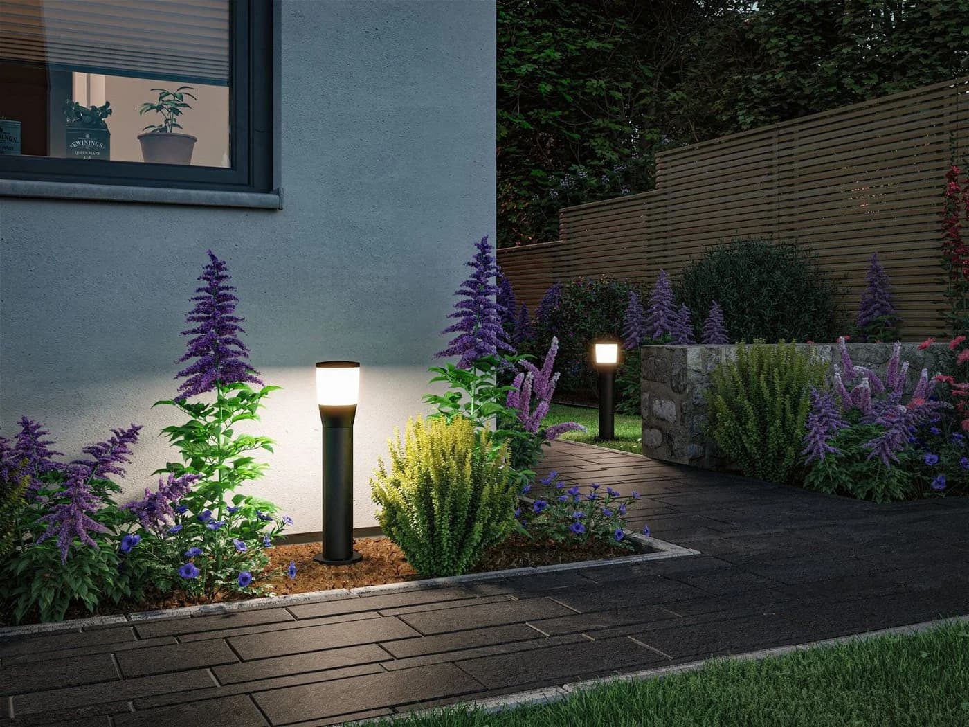 Paulmann LED Pollerleuchte Bako Anthrazit IP44 Aluminium