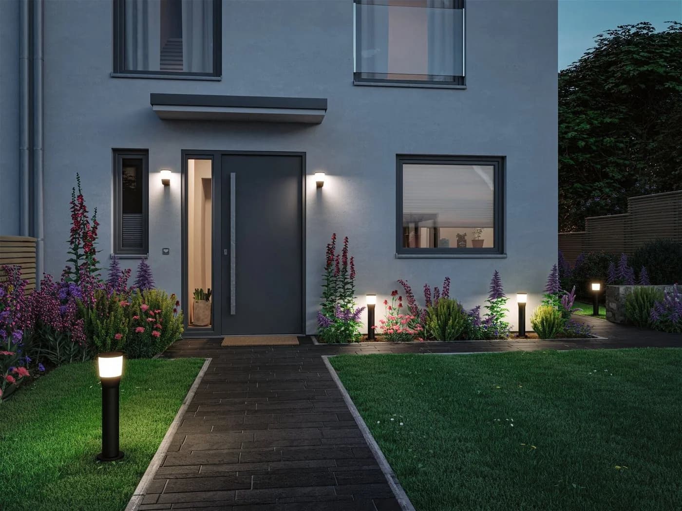 Paulmann LED Pollerleuchte Bako Anthrazit IP44 Aluminium - Bild 5