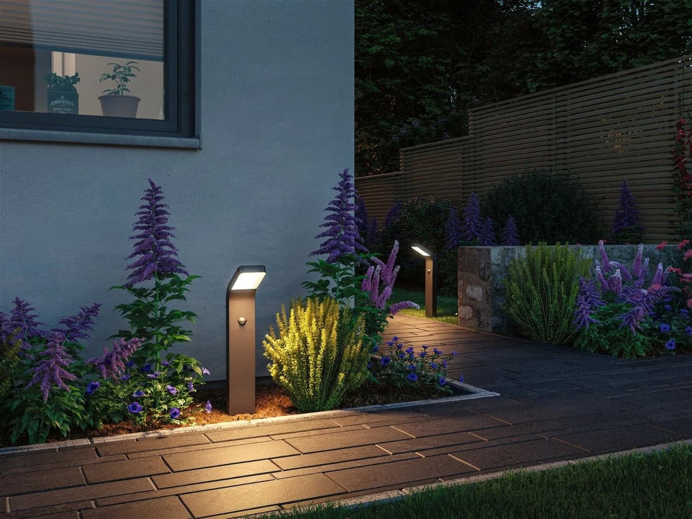 Paulmann LED Pollerleuchte Kulma Anthrazit Aluminium IP44 Bewegungsmelder - Bild 1