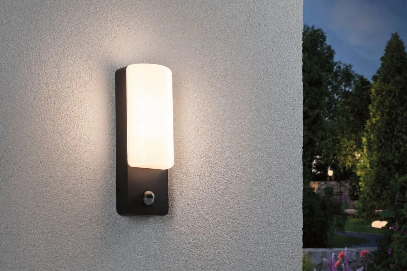 Paulmann LED-Außenwandlampe Bonnie Alu Anthrazit Sensor
