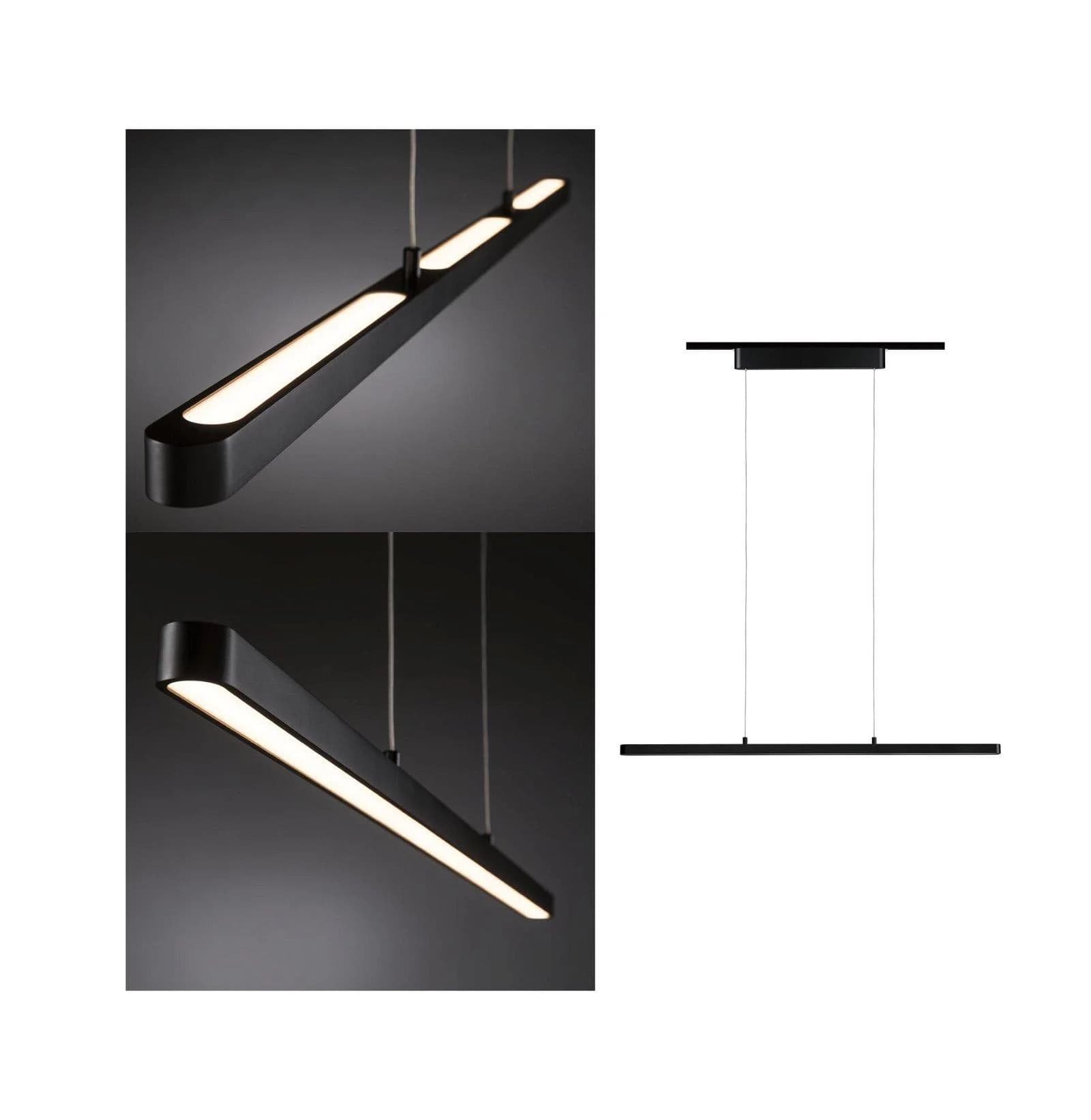 LED-Pendellampe Modern Schwarz Metall