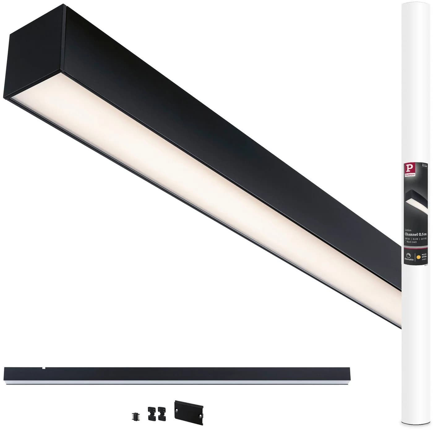 Paulmann Schienensystem-Leuchten Linion Lichtkanal LED Warmweiß Schwarz - Bild 2