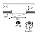 Einbaustrahler Modern Aluminium Zink Gebürstetes Eisen 6x6x6 cm Bild 5