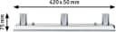 PAULMANN LED Wandleuchte Regula 3-flammig Chrom E14 dimmbar Bild 4