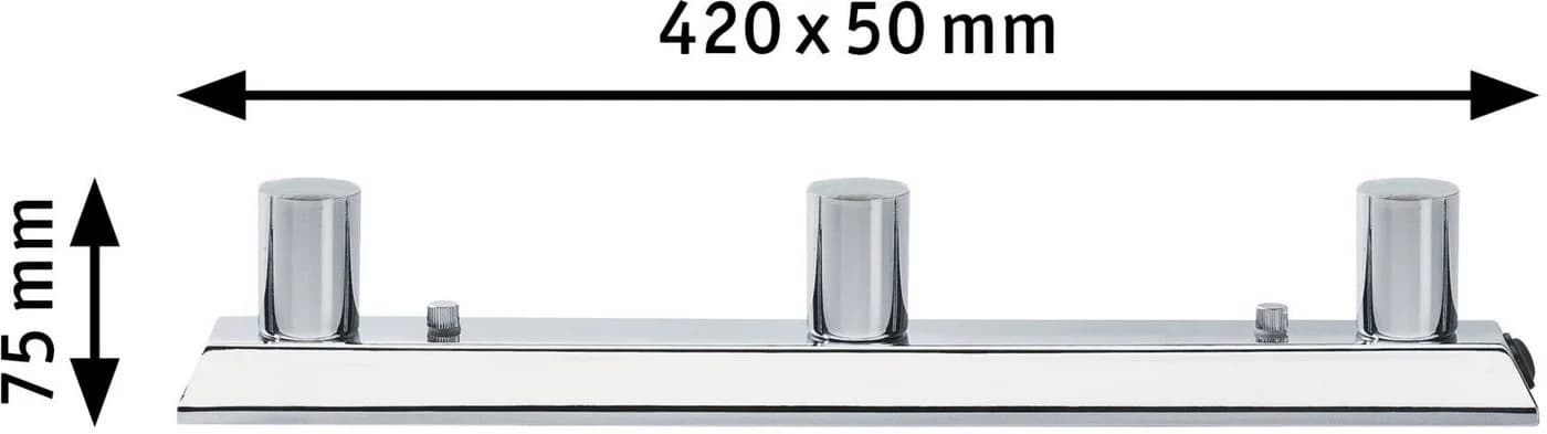 PAULMANN LED Wandleuchte Regula 3-flammig Chrom E14 dimmbar - Bild 4
