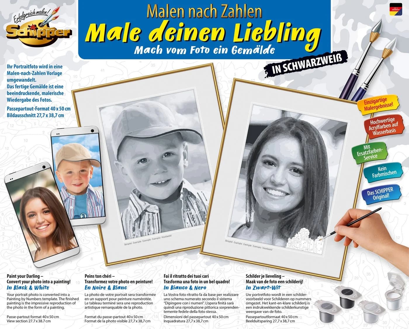 Schipper Malen nach Zahlen Portrait Bunt