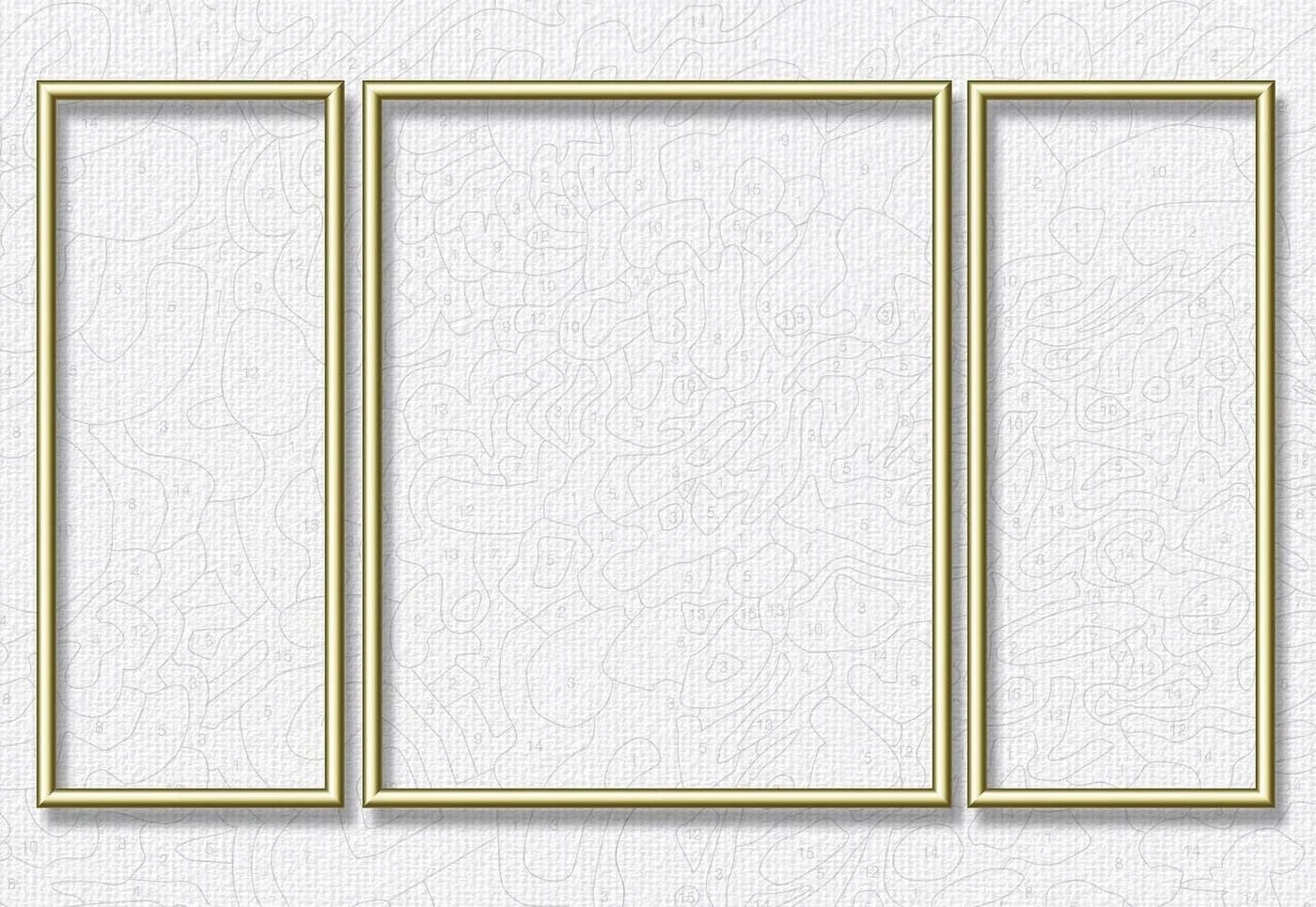 Schipper Bilderrahmen Malen nach Zahlen Triptychon 80x50 cm Gold