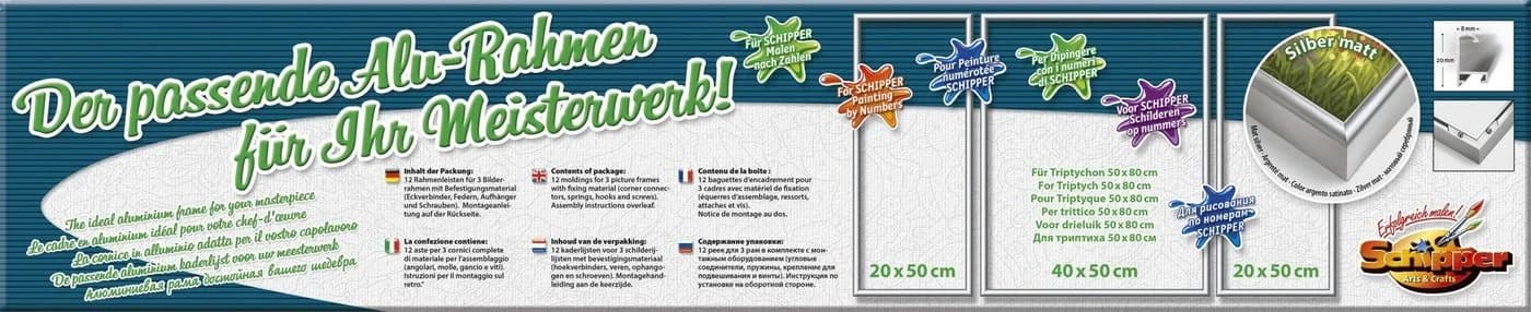 Schipper Bilderrahmen Triptychon 80x50 cm Silber Aluminium Set - Bild 2