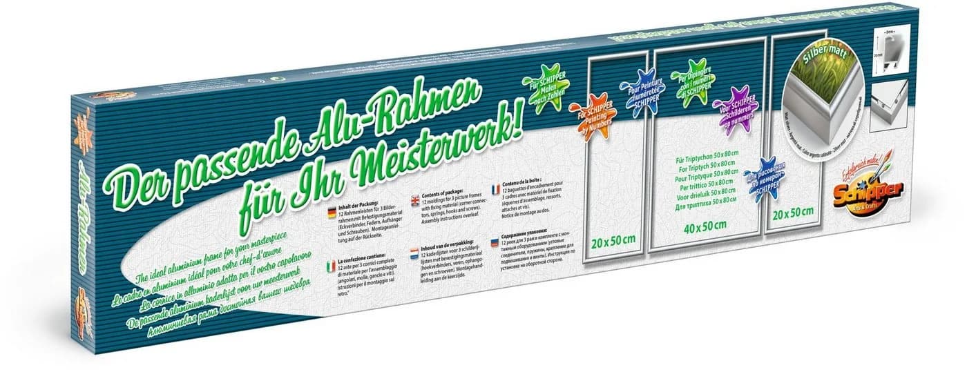 Schipper Bilderrahmen Triptychon 80x50 cm Silber Aluminium Set - Bild 5