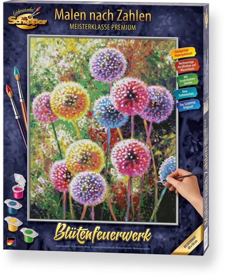 SCHIPPER Malen nach Zahlen Meisterklasse Premium Blütenfeuerwerk Bunt - Bild 4