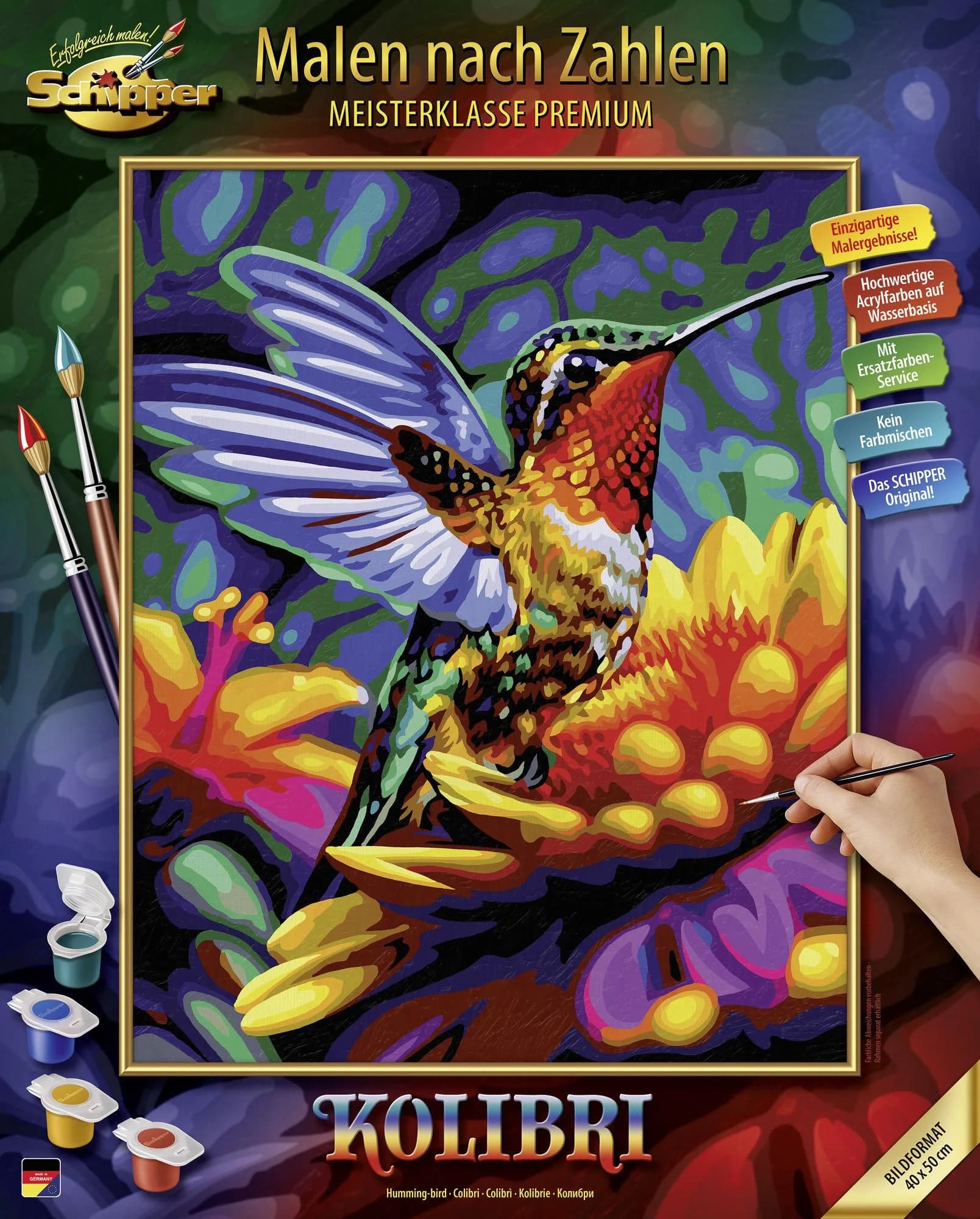 SCHIPPER Malen nach Zahlen Kolibri Premium 40x50 cm