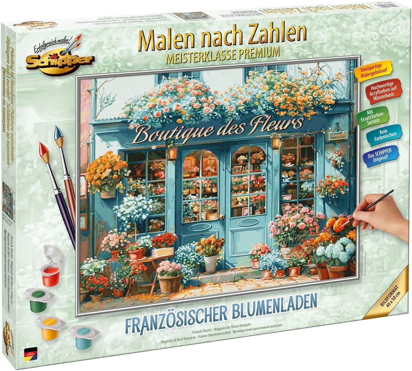 Schipper Malen nach Zahlen Meisterklasse Premium Französischer Blumenladen