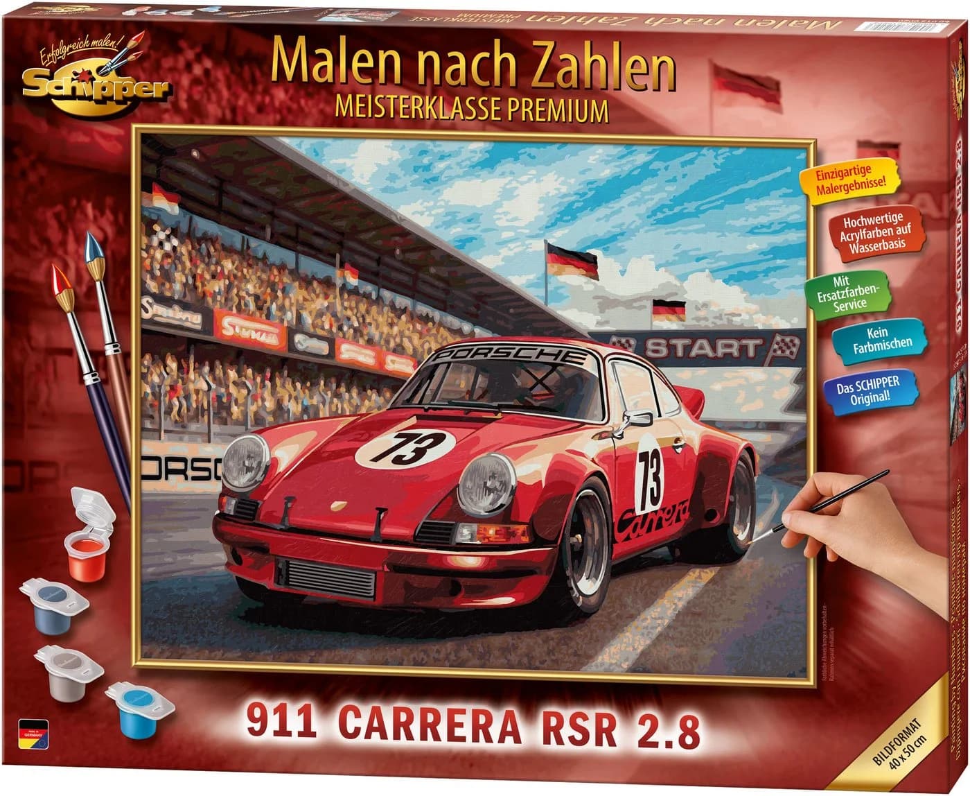 Schipper Malen nach Zahlen Premium 40x50 cm Porsche 911 Carrera RSR 2.8 - Bild 2
