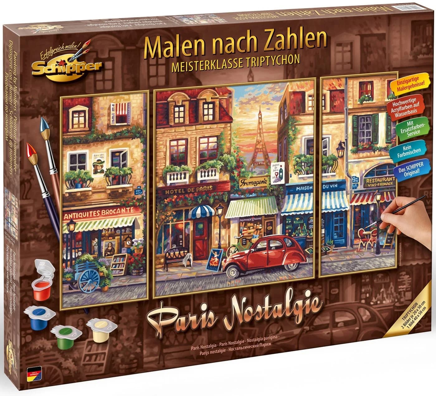 Schipper Malen nach Zahlen Meisterklasse Triptychon Paris Nostalgie - Bild 5