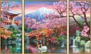 Schipper Malen nach Zahlen Triptychon Kirschblüte Japan Bild 1