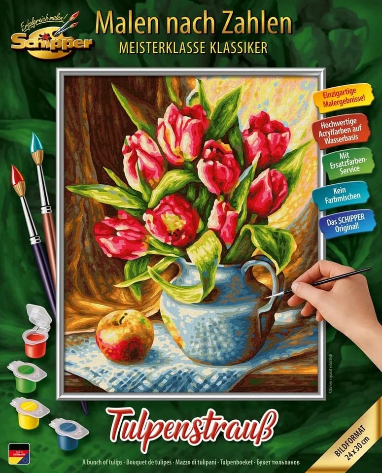 SCHIPPER Malen nach Zahlen Meisterklasse Premium Tulpenstrauß Bunt - Bild 2