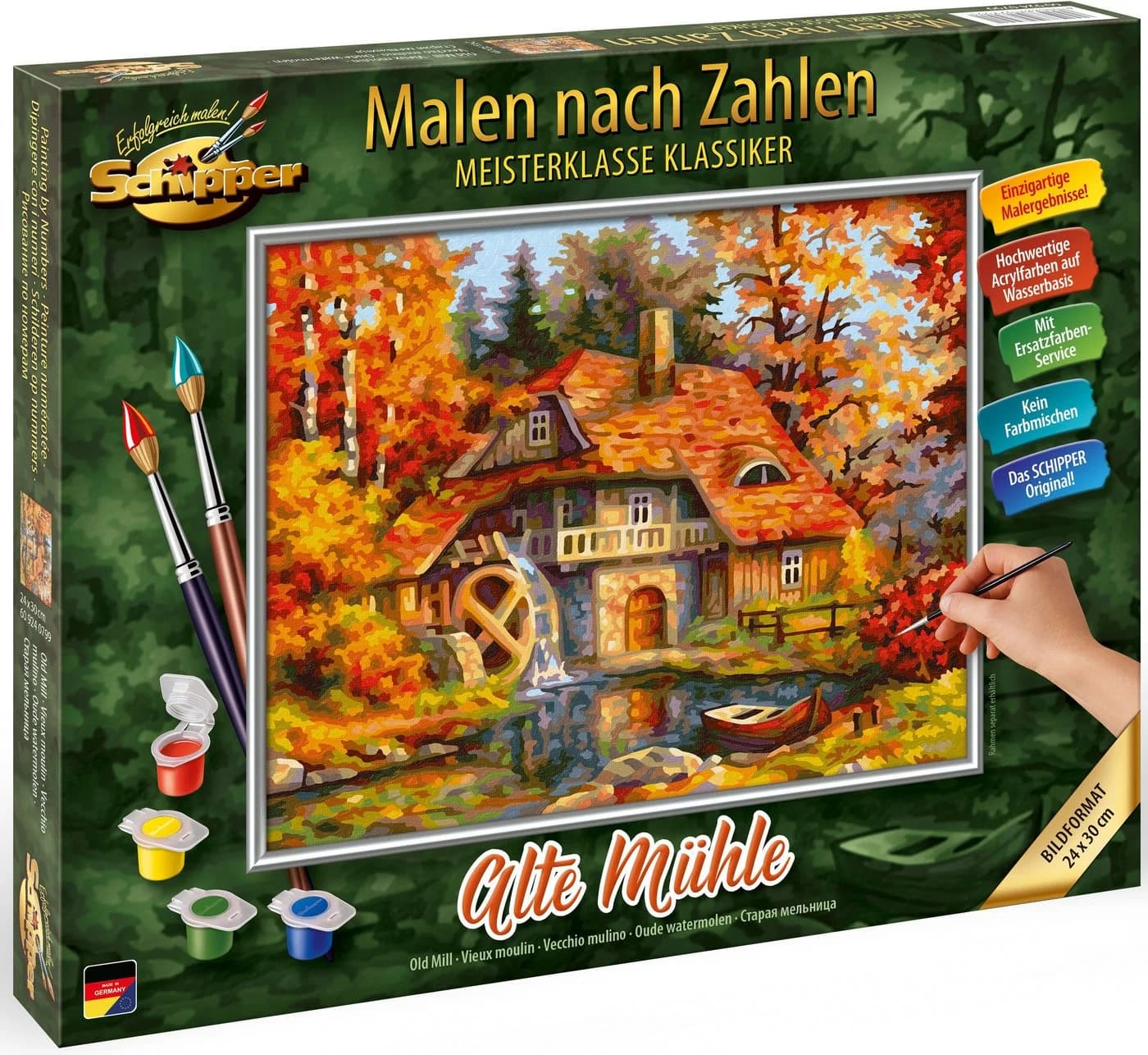 SCHIPPER Malen nach Zahlen Alte Mühle Premium Set - Bild 5
