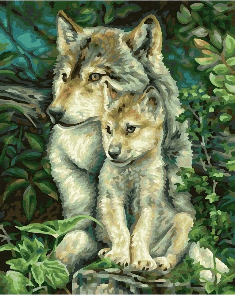 Schipper Malen nach Zahlen Wolfsmutter Meisterklasse Klassiker Bunt