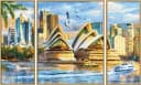 Schipper Malen nach Zahlen Meisterklasse Triptychon Sydney 50x80 cm Bild 5