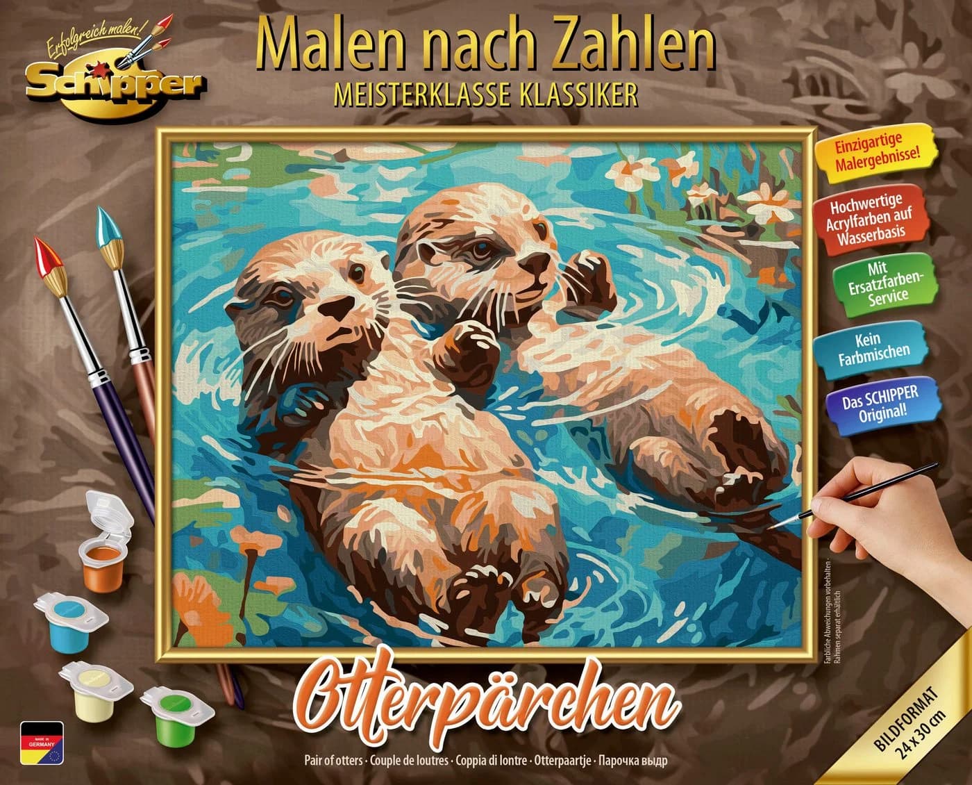 Schipper Malen nach Zahlen Meisterklasse Klassiker Otterpärchen - Bild 2