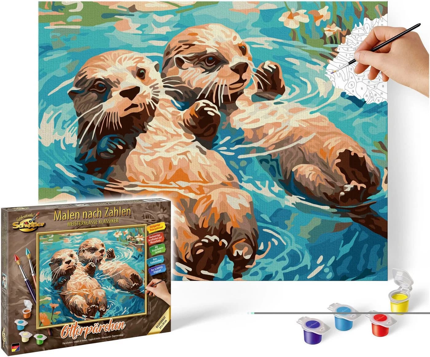 Schipper Malen nach Zahlen Meisterklasse Klassiker Otterpärchen - Bild 5
