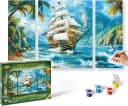 Schipper Malen nach Zahlen Triptychon 50x80cm Segelschiff Südsee Bild 2