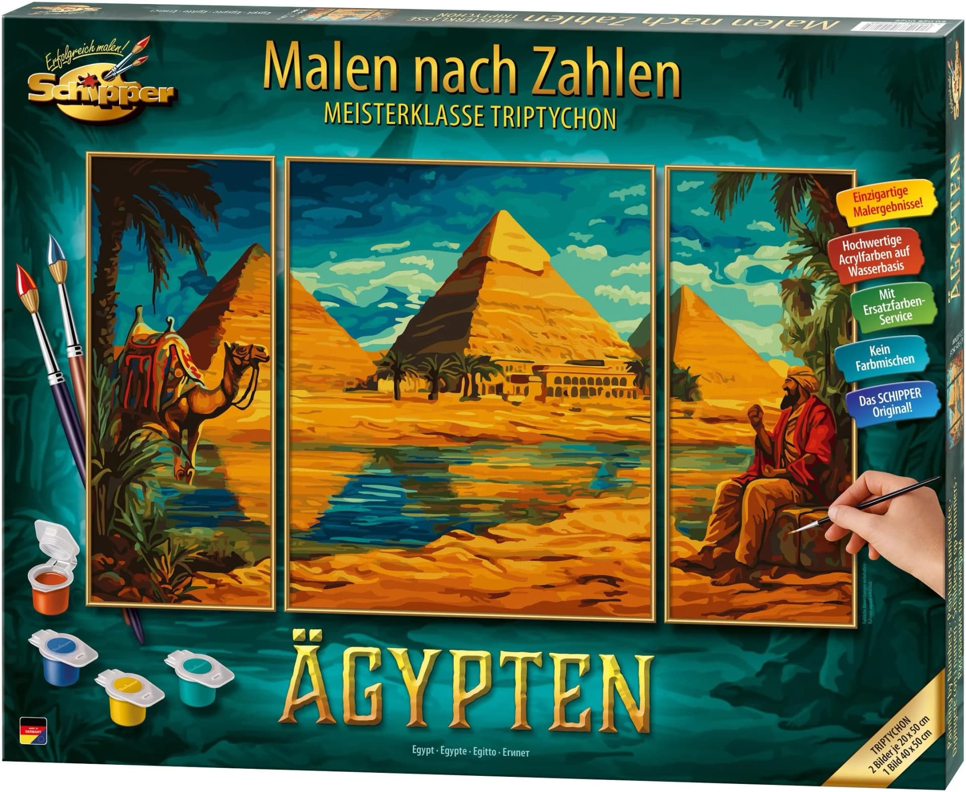 Schipper Malen nach Zahlen Master Class Triptychon 50x80cm Ägypten