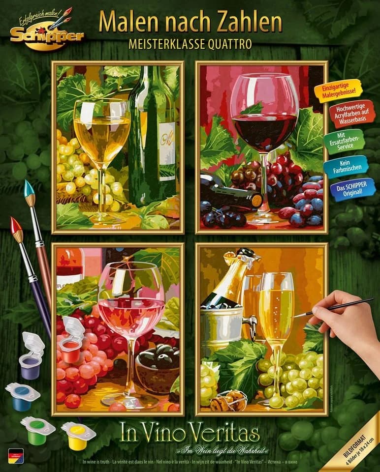 Schipper Malen nach Zahlen Meisterklasse Quattro In Vino Veritas - Bild 2