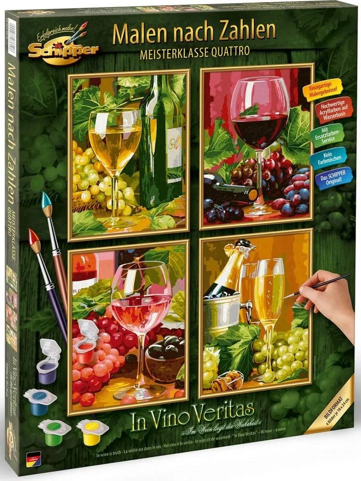 Schipper Malen nach Zahlen Meisterklasse Quattro In Vino Veritas - Bild 4