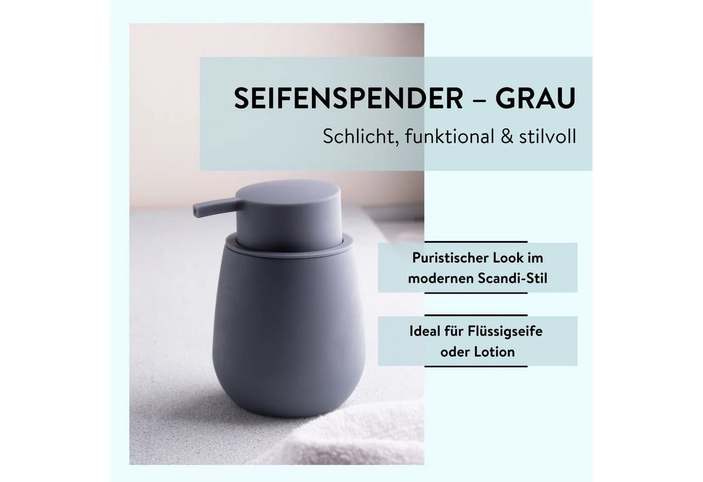 PARSA Beauty Seifenspender ESSENTIAL Pure grau - Bild 3