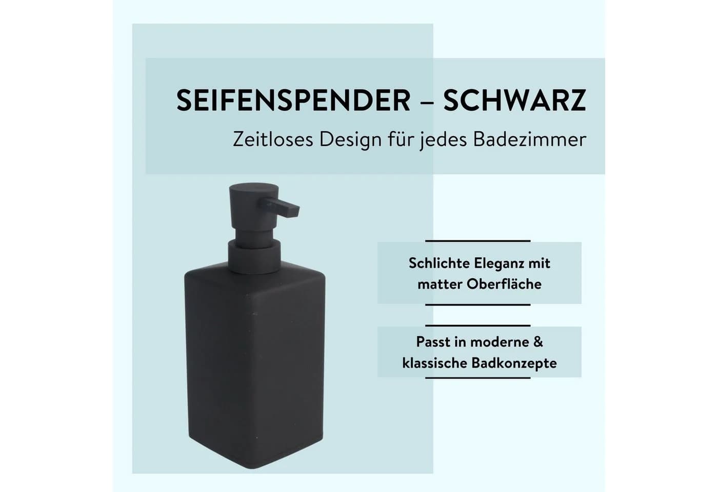 PARSA Beauty Seifenspender Schwarz Rubber Look - Bild 3