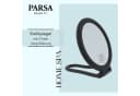 PARSA Beauty Kosmetikspiegel Schwarz mit 3-facher Vergrößerung und Rubber Finish Bild 1