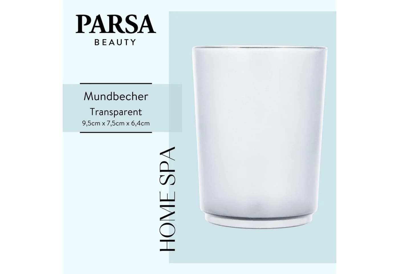PARSA Beauty Zahnputzbecher Flair Transparent PS-Kunststoff