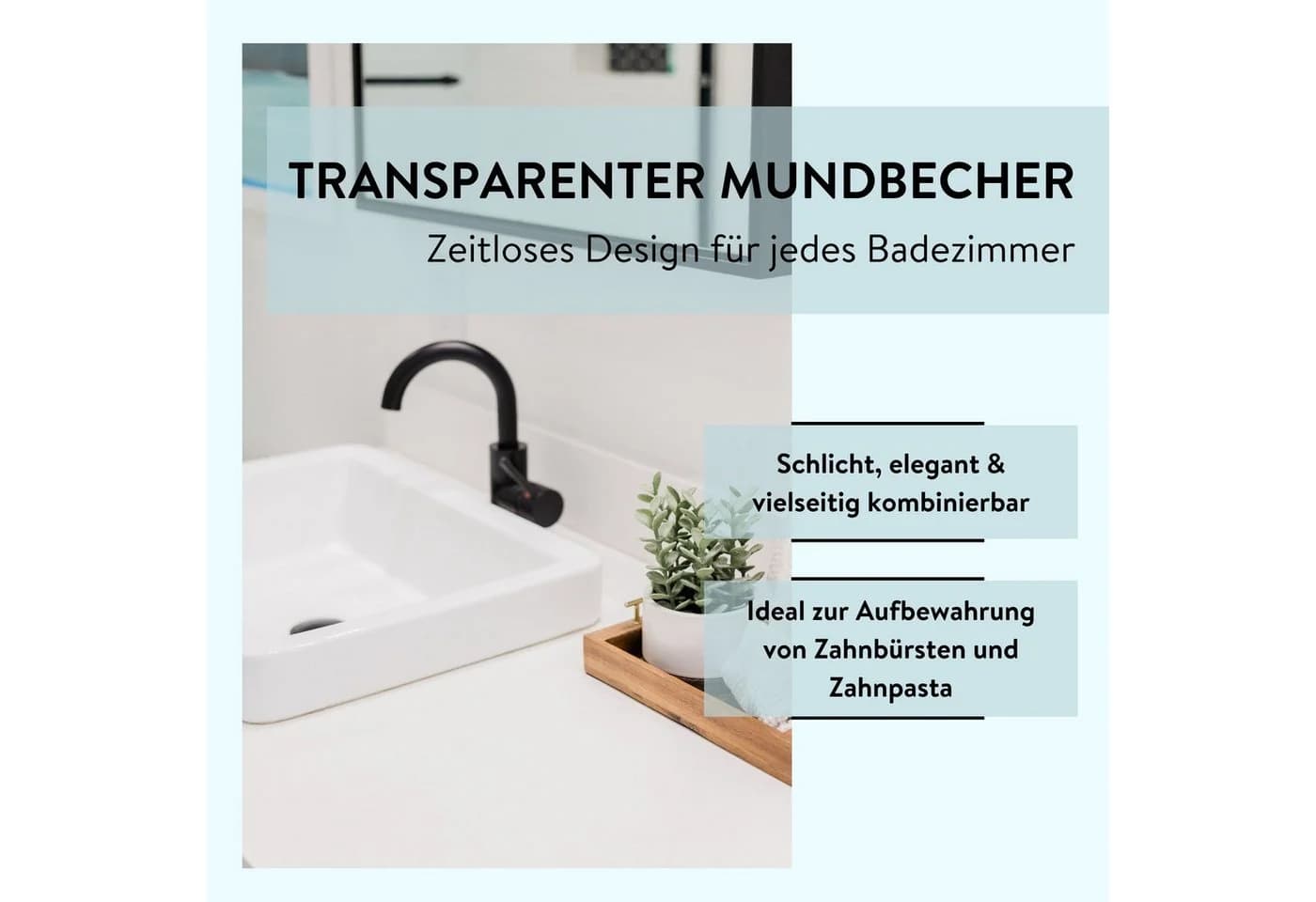 PARSA Beauty Zahnputzbecher Flair Transparent PS-Kunststoff - Bild 3