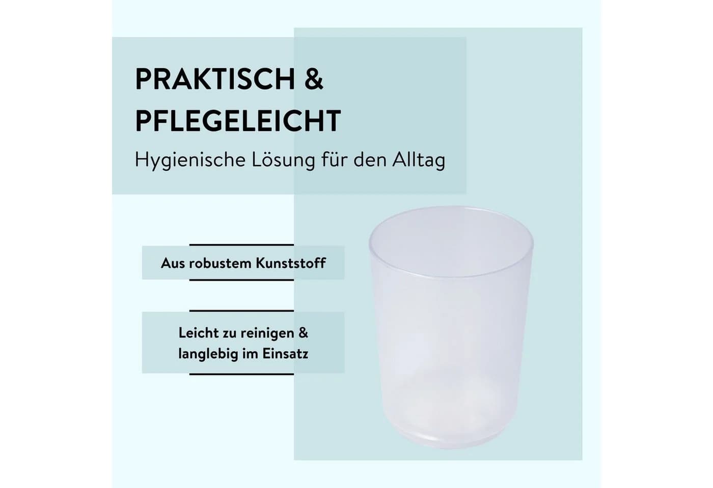 PARSA Beauty Zahnputzbecher Flair Transparent PS-Kunststoff - Bild 4