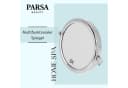 PARSA Beauty Standspiegel Essential Reise-Standspiegel 5-fach Vergrößerung Silber Bild 1