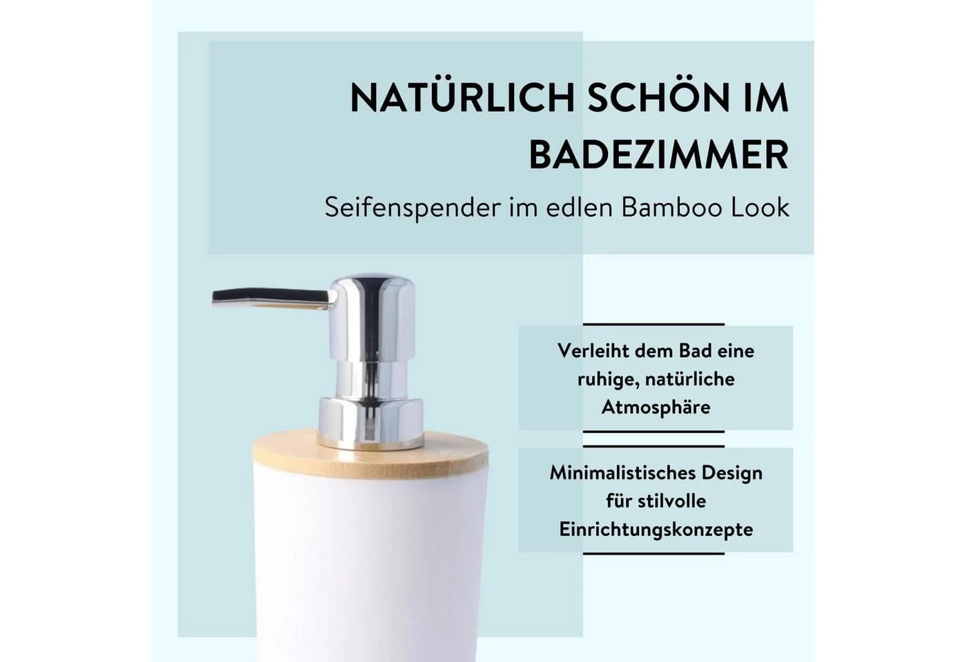 PARSA Beauty Seifenspender Bambus Weiß Rund - Bild 3