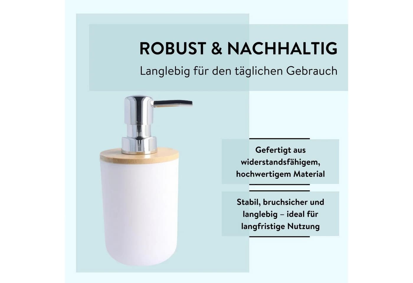 PARSA Beauty Seifenspender Bambus Weiß Rund - Bild 5