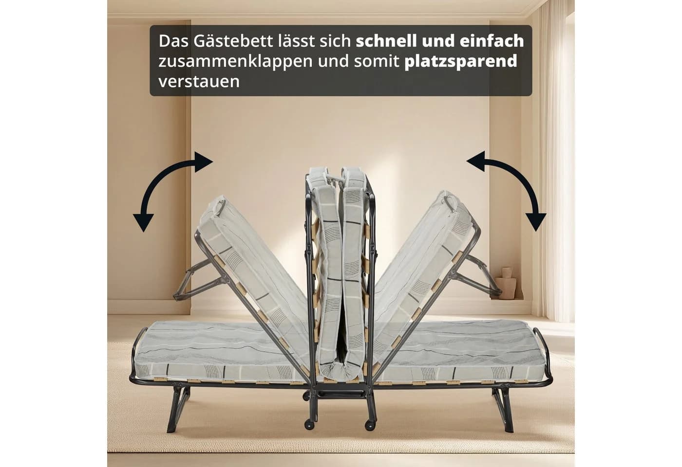 KHG Gästebett Metall 80x190 cm inkl Matratze - Bild 5