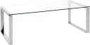 HAKU Couchtisch Glas Edelstahl Modern Kufe Bild 2