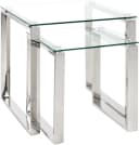 HAKU Beistelltisch Silber Glas Modern Bild 2