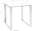 HAKU Beistelltisch Silber Glas Modern Bild 4