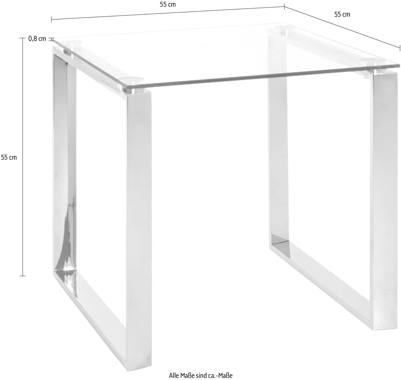 HAKU Beistelltisch Silber Glas Modern - Bild 4