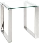 Moderner Beistelltisch aus Edelstahl und Sicherheitsklarglas Bild 2