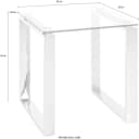 Moderner Beistelltisch aus Edelstahl und Sicherheitsklarglas Bild 3