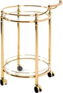 HAKU Servierwagen Goldfarben Stahlrohr Glas Bild 1