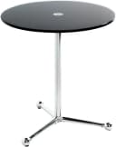 HAKU Beistelltisch rund aus Metall und Glas, Silber/Schwarz Bild 2