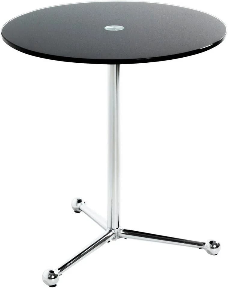 HAKU Beistelltisch rund aus Metall und Glas, Silber/Schwarz - Bild 2