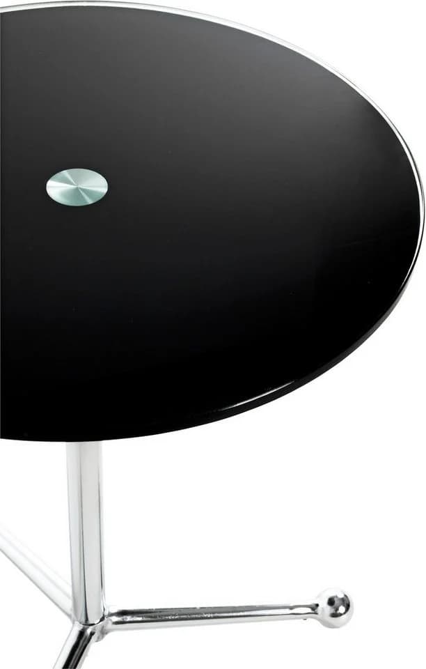 HAKU Beistelltisch rund aus Metall und Glas, Silber/Schwarz - Bild 3